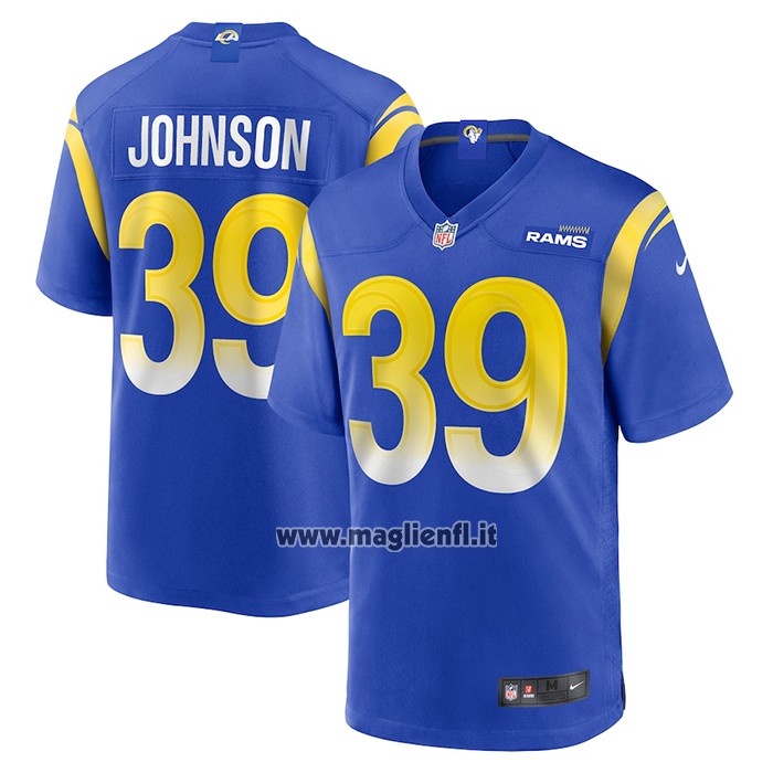 Maglia NFL Game Los Angeles Rams Quindell Johnson Home Blu